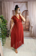 Charger l'image dans la galerie, Robe terracota LISANDRA (34 au 48 )