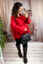 Charger l'image dans la galerie, Chemise oversize rouge LOANE (36 au 48)