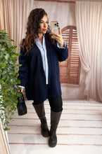 Charger l'image dans la galerie, Gilet mi long bleu marine KELLY (36 au 46)