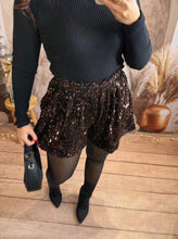 Charger l'image dans la galerie, Short sequins chocolat ÉLICE (34 au 42)⭐️