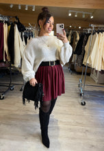 Charger l'image dans la galerie, Jupe plissée bordeaux RACHEL ( 38 au 46 )