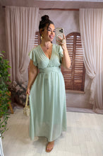 Charger l'image dans la galerie, Robe vert d'eau LISANDRA (34 au 48 )