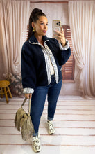 Charger l'image dans la galerie, Veste polaire réversible bleu marine CASSANDRA (36 au 44)