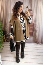Charger l'image dans la galerie, Poncho uni taupe LANA (36 au 44)