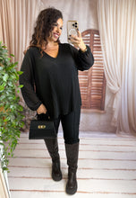 Charger l'image dans la galerie, Blouse plissé noir KAMILA (38 au 48)