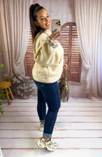 Charger l'image dans la galerie, Veste polaire réversible beige CASSANDRA (36 au 44)