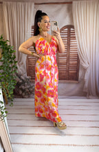 Charger l'image dans la galerie, Robe corail/jaune capri ( 36/38/40)