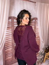 Charger l'image dans la galerie, Pull dos dentelle bordeaux NANTES (34 au 46)