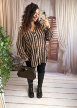 Charger l'image dans la galerie, Chemise large fluide motif léopard chocolat OURYEL (38 au 46)