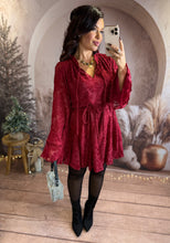 Charger l'image dans la galerie, Robe patineuse bordeaux/rouge AZIA (34 au 42)