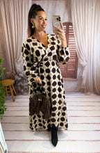Charger l'image dans la galerie, Robe effet cache coeur motif chocolat MONICA (44 au 50)