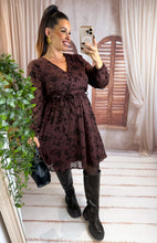 Charger l'image dans la galerie, Robe courte motif velours MARINA (40 au 48)