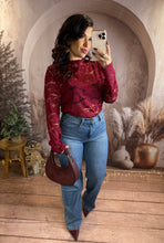 Charger l'image dans la galerie, Top en dentelle bordeaux ILONA (36 au 46)