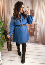Charger l'image dans la galerie, Robe en jeans denim bleu DANA (36 au 48)