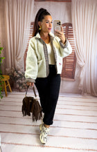 Charger l'image dans la galerie, Veste polaire réversible vichy chocolat CAMILLE (36 au 44 )