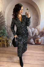Charger l'image dans la galerie, Robe longue à sequin argentée STAR (36 au 40)