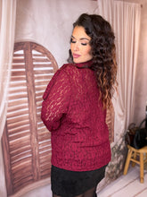 Charger l'image dans la galerie, Top dentelle bordeaux LYSANDRA (42 au 48)
