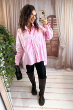 Charger l'image dans la galerie, Chemise oversize rose EMMA (38 au 48)