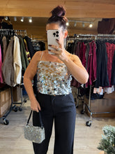 Charger l'image dans la galerie, Débardeur gros sequins argenté FLORA (36 au 40)