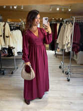 Charger l'image dans la galerie, Robe longue bordeaux CINTHIA (36 au 40)