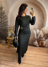 Charger l'image dans la galerie, Longue robe noir fendu AMARA (34 au 48)⭐️
