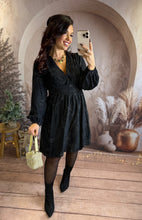 Charger l'image dans la galerie, Robe noir motif argenté ARIEL (36 au 48)