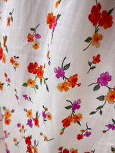 Charger l'image dans la galerie, Robe blanche fleuri orange ASTER dos nu  (34 au 46 ) New