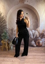 Charger l'image dans la galerie, Combinaison pantalon à sequin noir YAYA (36 au 40)