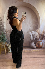 Charger l'image dans la galerie, Combinaison pantalon à sequin noir YAYA (36 au 40)