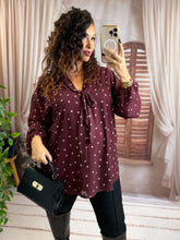 Charger l'image dans la galerie, Blouse coeur bordeaux MURIEL (38 au 48)