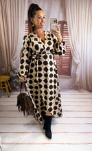 Charger l'image dans la galerie, Robe effet cache coeur motif chocolat MONICA (44 au 50)
