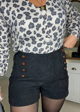 Charger l'image dans la galerie, Short velours noir MYRTILLE (42 au 50)
