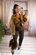 Charger l'image dans la galerie, Veste courte en suédine camel BLAIR (36 au 42)