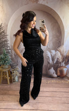 Charger l'image dans la galerie, Combinaison pantalon à sequin noir YAYA (36 au 40)