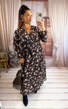 Charger l'image dans la galerie, Robe longue chocolat SERENA (42 au 48)