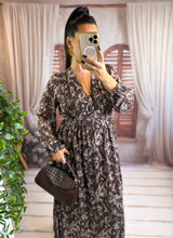 Charger l'image dans la galerie, Robe longue chocolat FARA (40 au 48)
