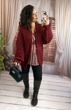 Charger l'image dans la galerie, Maxi gilet bordeaux SANDRINE (36 au 48)