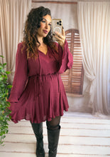Charger l'image dans la galerie, Robe patineuse bordeaux KAILA (36 au 42)