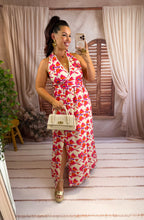 Charger l'image dans la galerie, Robe multi position dos nu fleuri rose et beige ASSIA (36 au 48) New