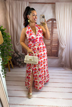 Charger l'image dans la galerie, Robe multi position dos nu fleuri rose et beige ASSIA (36 au 48) New