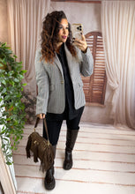 Charger l'image dans la galerie, Blazer vichy chocolat/noir BLEUENN (36 au 48)