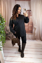Charger l'image dans la galerie, Chemise uni noir EVA (36 au petit 44)